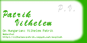 patrik vilhelem business card